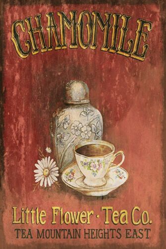 Letrero metálico de estilo ret - Chamomile Tea reseña y precio